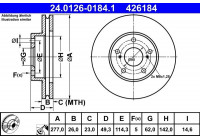 Disque de frein 24.0126-0184.1 ATE