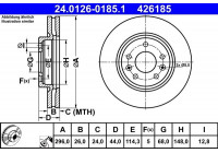 Disque de frein 24.0126-0185.1 ATE
