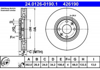 Disque de frein 24.0126-0190.1 ATE