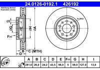 Disque de frein 24.0126-0192.1 ATE