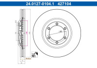 Disque de frein 24.0127-0104.1 ATE