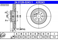Disque de frein 24.0128-0243.1 ATE