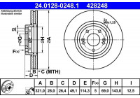Disque de frein 24.0128-0248.1 ATE