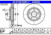 Disque de frein 24.0128-0263.1 ATE