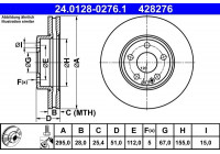 Disque de frein 24.0128-0276.1 ATE