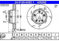 Disque de frein 24.0128-0282.1 ATE