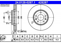 Disque de frein 24.0128-0287.1 ATE