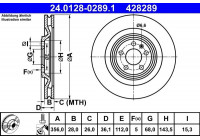 Disque de frein 24.0128-0289.1 ATE