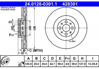 Disque de frein 24.0128-0301.1 ATE
