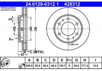 Disque de frein 24.0128-0312.1 ATE