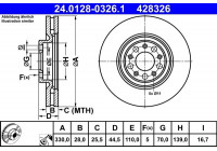 Disque de frein 24.0128-0326.1 ATE