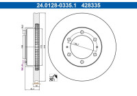 Disque de frein 24.0128-0335.1 ATE