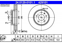 Disque de frein 24.0129-0101.1 ATE