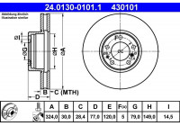Disque de frein 24.0130-0101.1 ATE