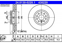 Disque de frein 24.0130-0220.1 ATE