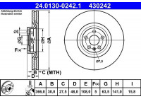 Disque de frein 24.0130-0242.1 ATE