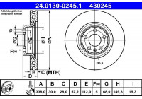 Disque de frein 24.0130-0245.1 ATE