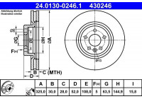 Disque de frein 24.0130-0246.1 ATE
