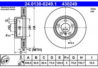 Disque de frein 24.0130-0249.1 ATE