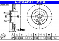 Disque de frein 24.0132-0139.1 ATE