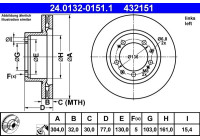Disque de frein 24.0132-0151.1 ATE
