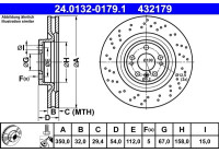 Disque de frein 24.0132-0179.1 ATE
