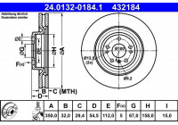 Disque de frein 24.0132-0184.1 ATE