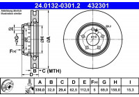 Disque de frein 24.0132-0301.2 ATE