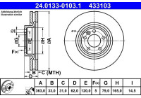 Disque de frein 24.0133-0103.1 ATE