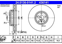 Disque de frein 24.0136-0141.2 ATE