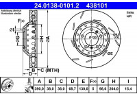 Disque de frein 24.0138-0101.2 ATE
