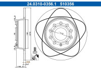 Disque de frein 24.0310-0356.1 ATE