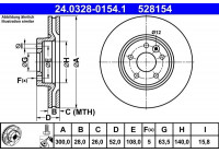 Disque de frein 24.0328-0154.1 ATE