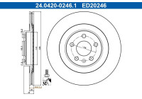 Disque de frein 24.0420-0246.1 ATE