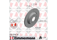 Disque de frein 250.1316.20 Zimmermann