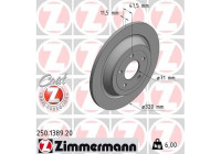 Disque de frein 250.1389.20 Zimmermann