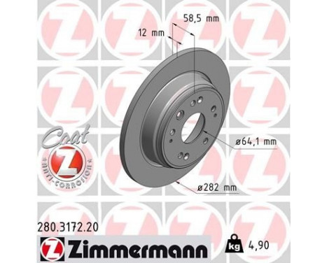 Disque de frein 280.3172.20 Zimmermann