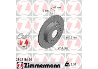 Disque de frein 280.3186.20 Zimmermann