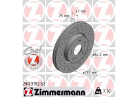 Disque de frein 280.3192.52 Zimmermann
