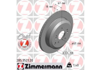 Disque de frein 285.3521.20 Zimmermann