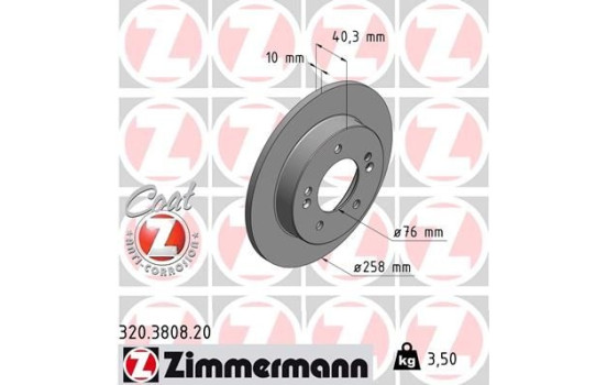 Disque de frein 320.3808.20 Zimmermann