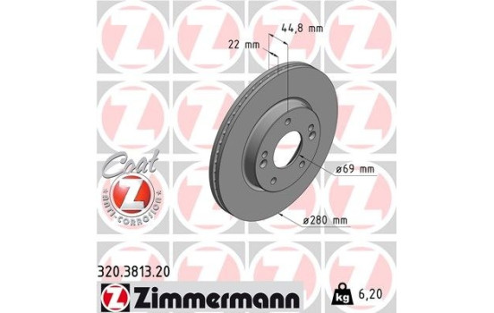 Disque de frein 320.3813.20 Zimmermann
