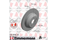 Disque de frein 320.3816.20 Zimmermann