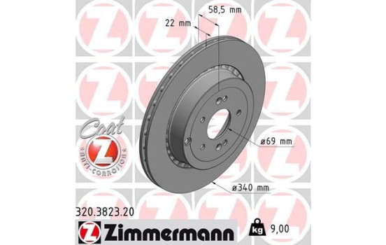 Disque de frein 320.3823.20 Zimmermann