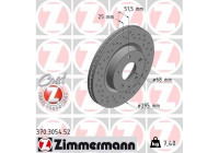 Disque de frein 370.3054.52 Zimmermann
