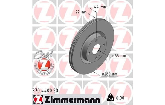 Disque de frein 370.4400.20 Zimmermann