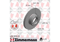 Disque de frein 400.1055.20 Zimmermann