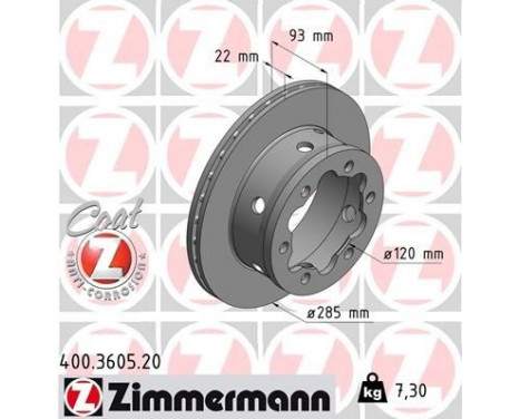 Disque de frein 400.3605.20 Zimmermann