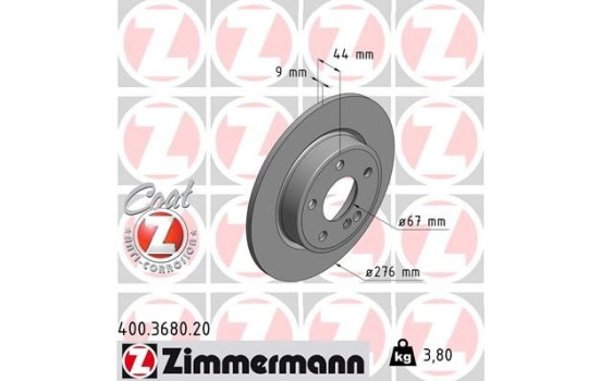 Disque de frein 400.3680.20 Zimmermann