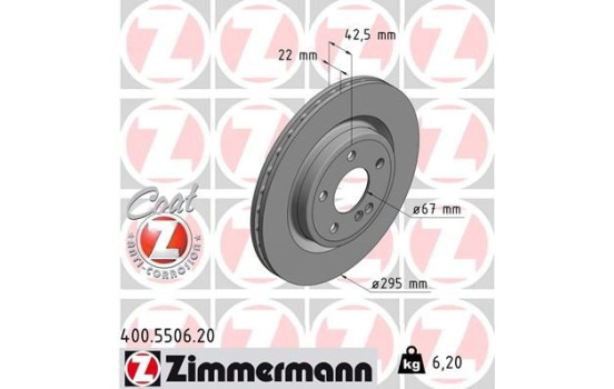 Disque de frein 400.5506.20 Zimmermann